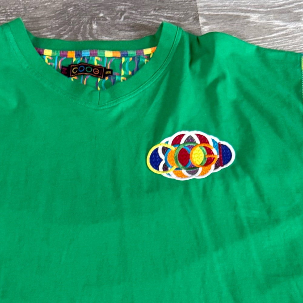 COOGI Men’s Kelly Green Embroidered Short Sleeve Tee Shirt, Size XXXL. - Picture 6 of 14